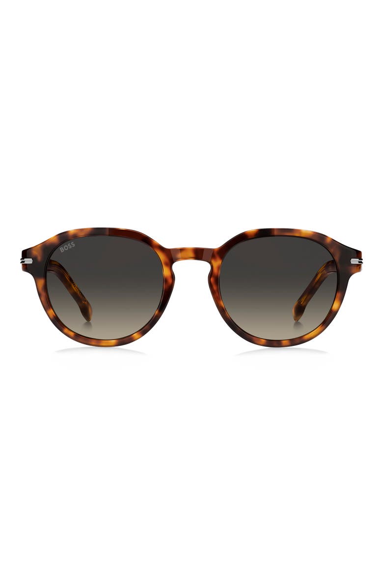 50mm Round Sunglasses, Main, color, BROWN HAVANA