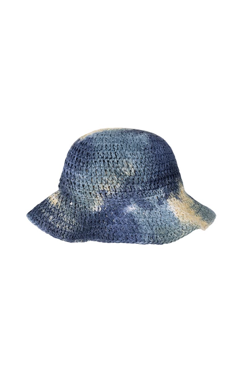 Polo Ralph Lauren Hand Painted Raffia Bucket Hat, Alternate, color, Blue Multi