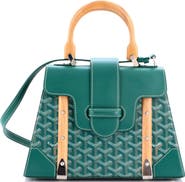 Pre-Owned Goyard Saigon Top Handle Bag Coated Canvas with Leather PM