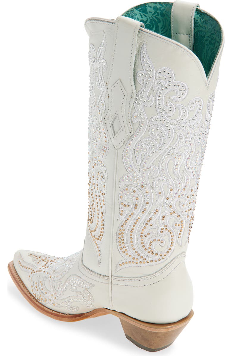 CORRAL Crystal & Embroidered Western Boot, Alternate, color,