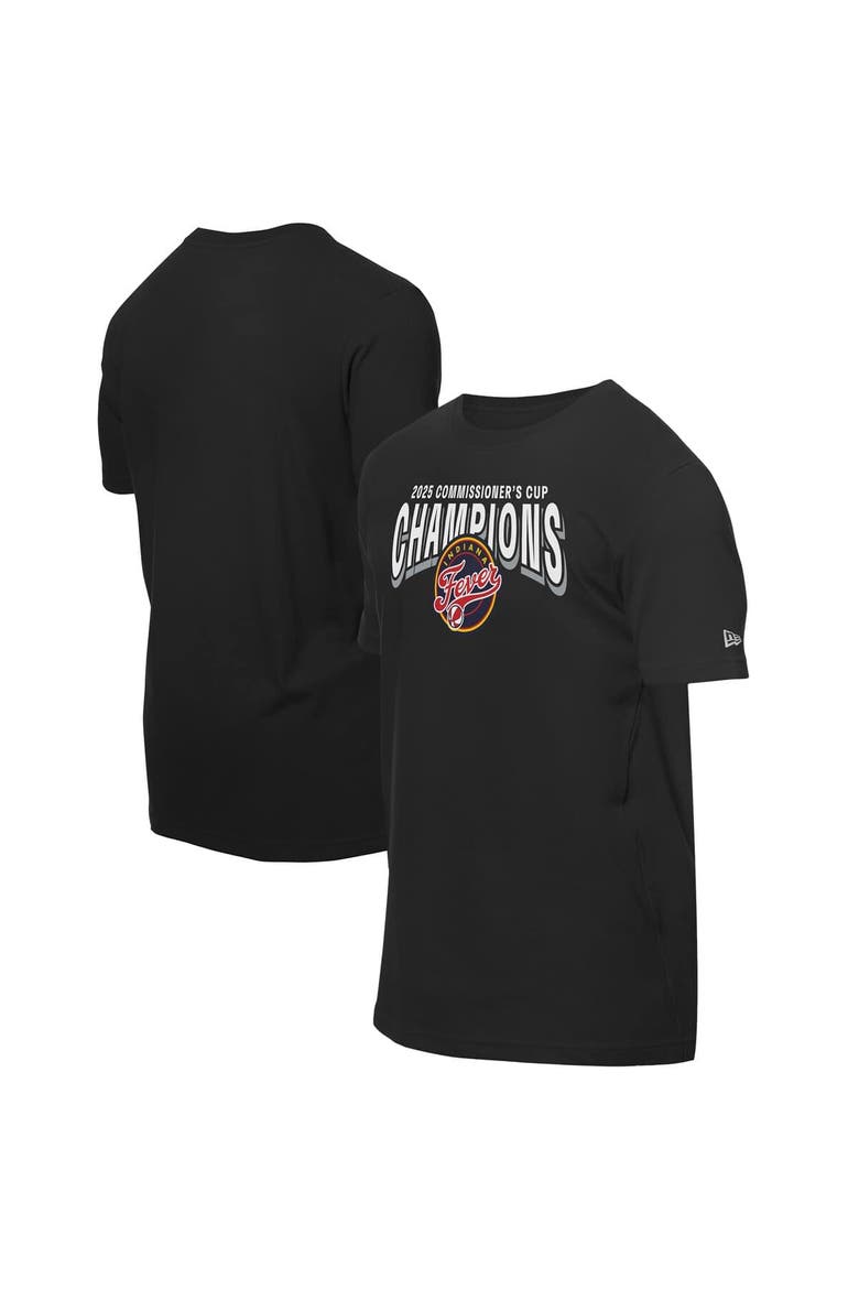 Unisex New Era  Black Indiana Fever 2025 WNBA Commissioner's Cup Champions T-Shirt, Alternate, color, Black