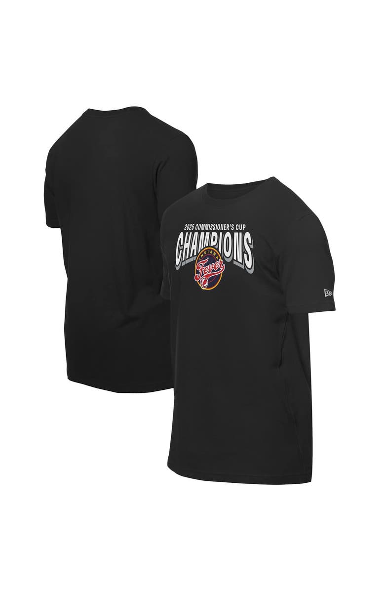 New Era Unisex New Era  Black Indiana Fever 2025 WNBA Commissioner's Cup Champions T-Shirt, Alternate, color, Black
