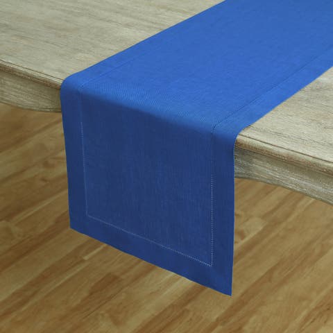 Linen Table Runner - Classic Hemstitch
