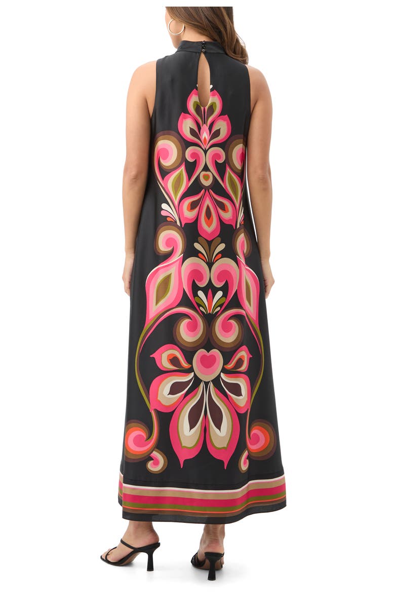 Trina Turk Loveage Printed Mock Neck Maxi Dress, Alternate, color, Multi