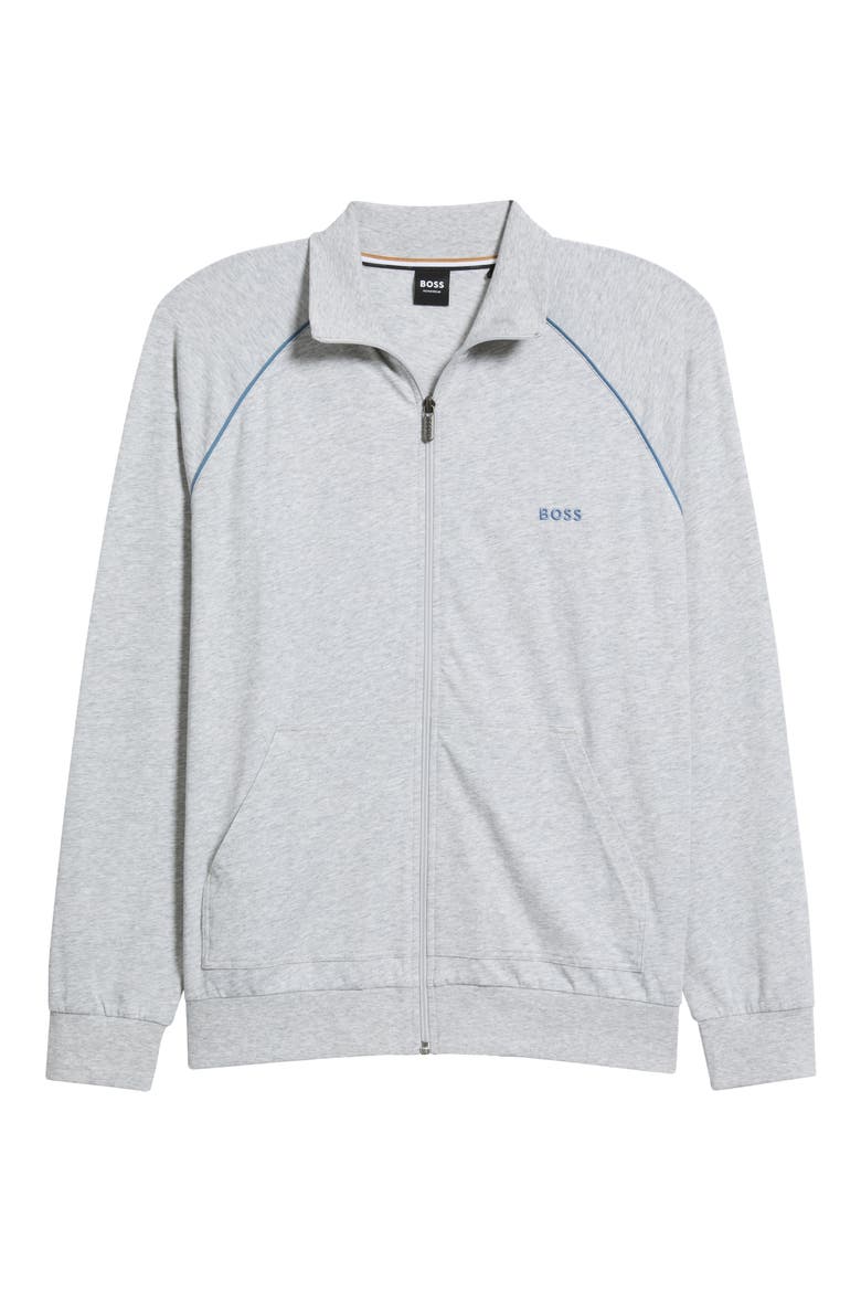 Mix Match Cotton Jersey Full Zip Jacket, Alternate, color, LIGHT/ PASTEL GREY