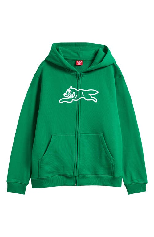 Icecream Kids' Marshmallow Cotton Zip Hoodie In Green