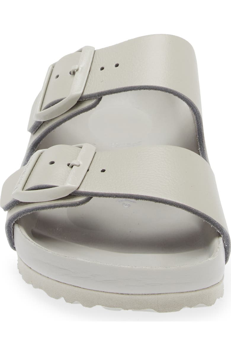 Birkenstock Arizona Exquisite Leather Slide Sandal, Alternate, color, Mineral Gray