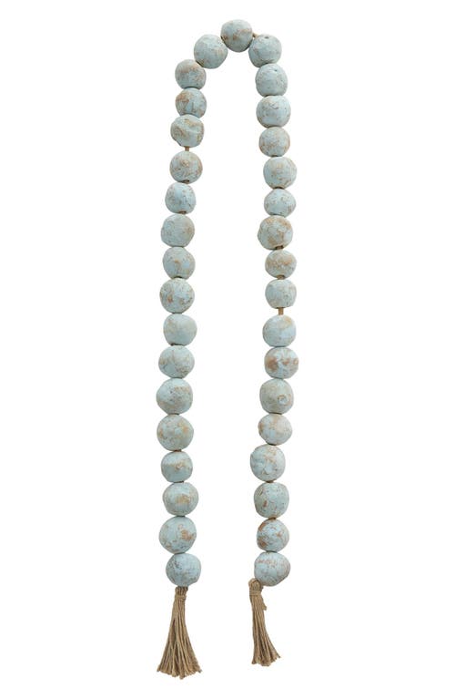 Willow Row Ceramic & Tassel Garland In Teal