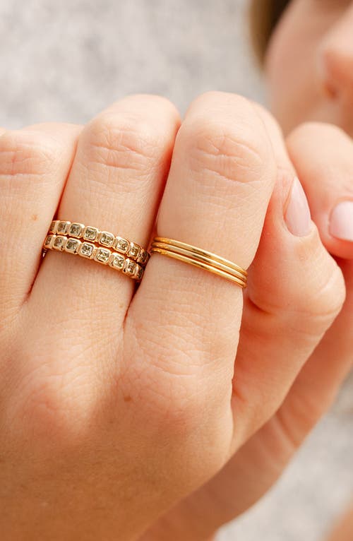 Made By Mary Cubic Zirconia Eternity Birthstone Ring In Gold