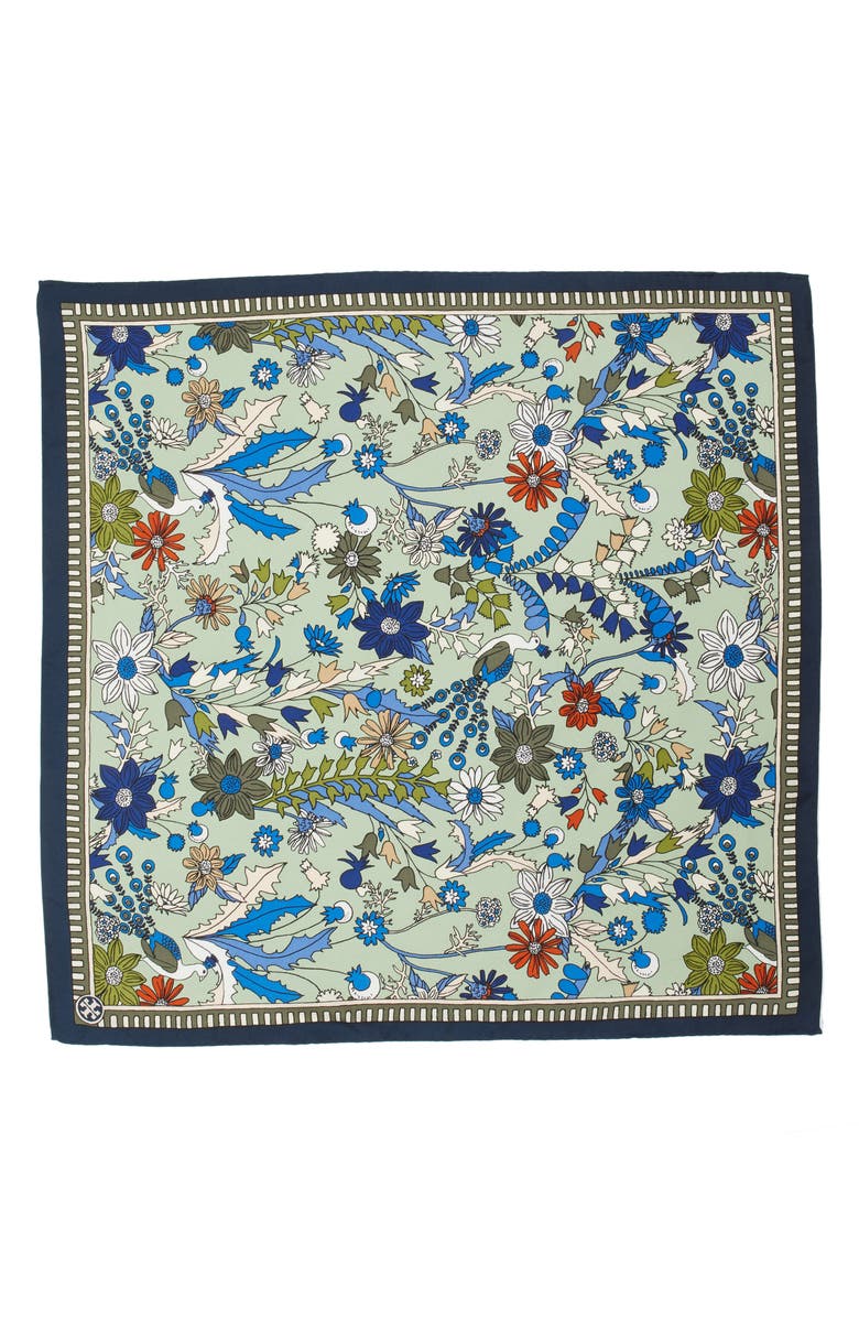 Tory Burch Meadow Folly Silk Scarf, Alternate, color, 
