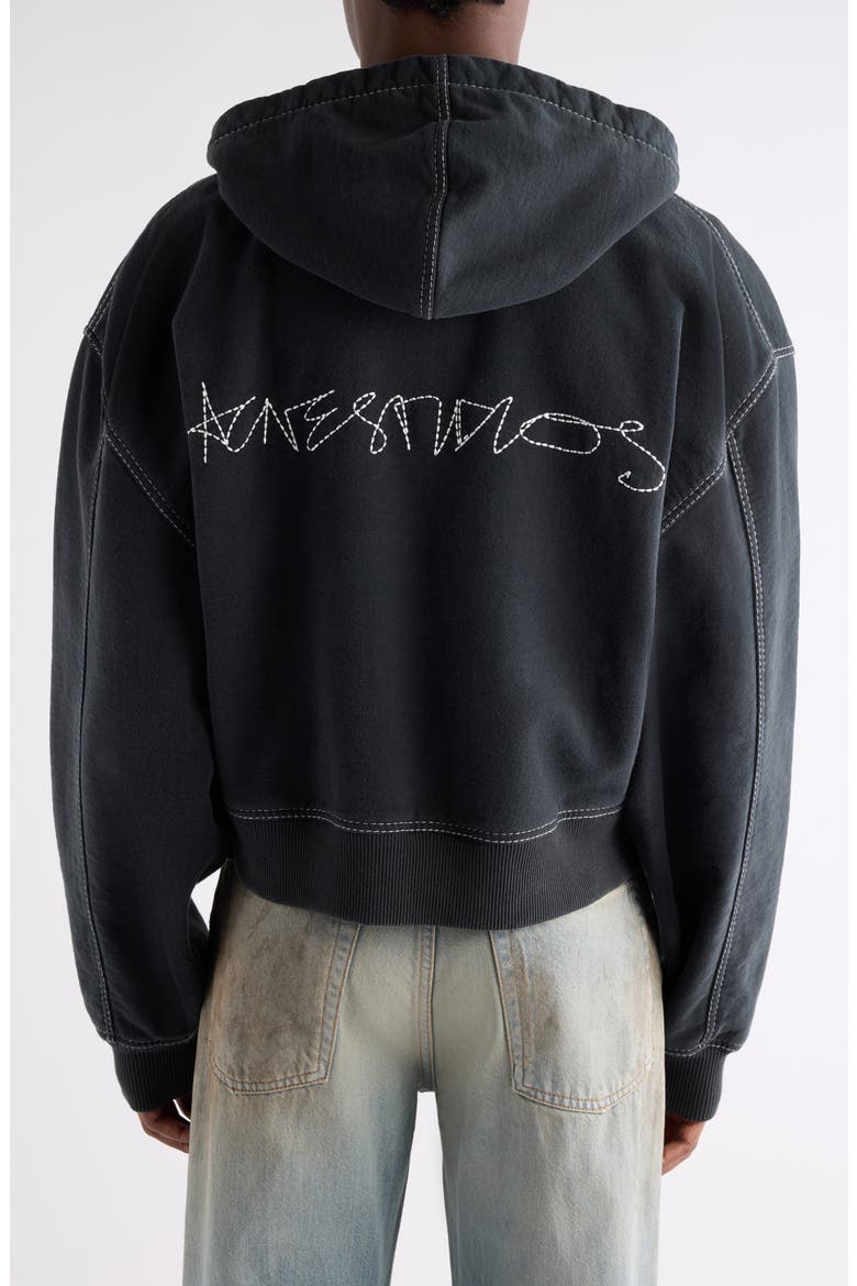 Foscar U Autograph Logo Embroidered Zip Hoodie (Men) | Nordstrom