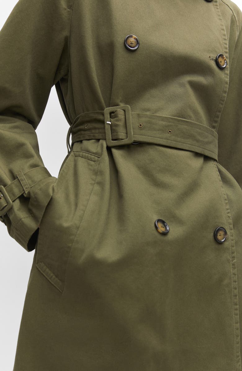 MANGO Cotton Trench Coat, Alternate, color,