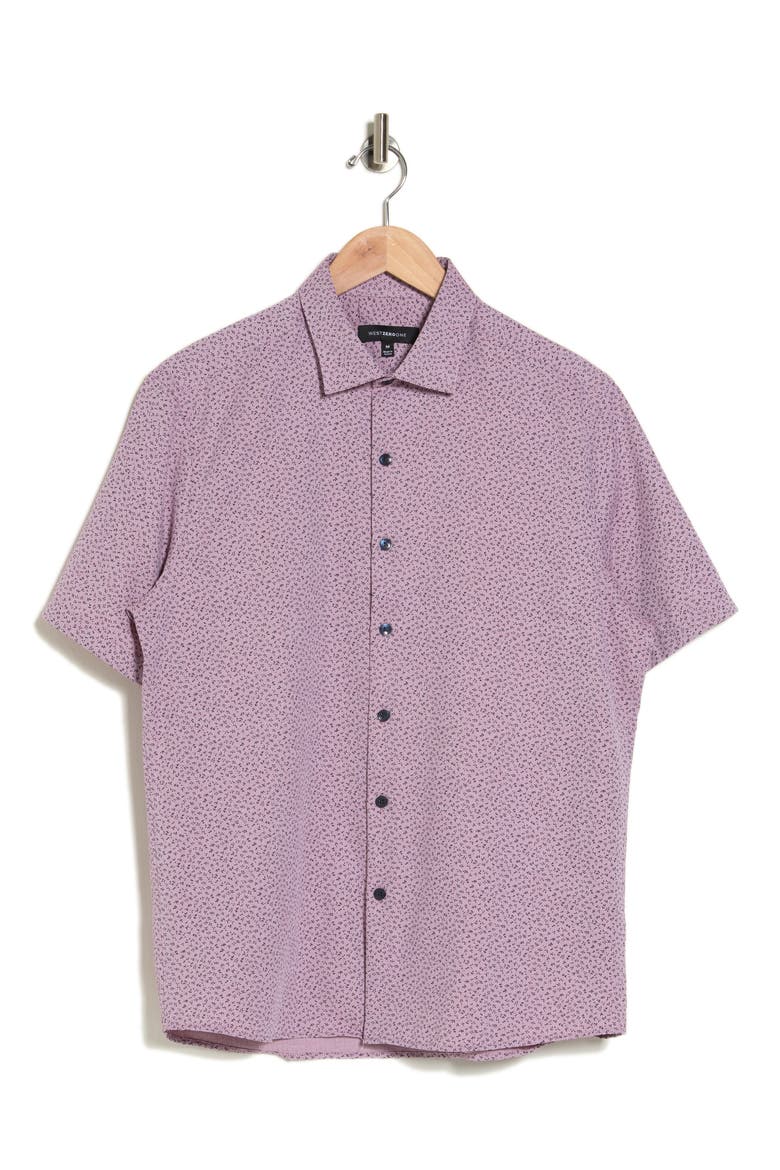 Bernard Short Sleeve Button-Up Shirt, Alternate, color, RED