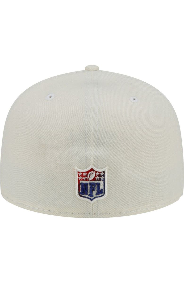 New Era Men's New Era Cream New York Giants Chrome Color Dim 59FIFTY Fitted Hat, Alternate, color, Cream