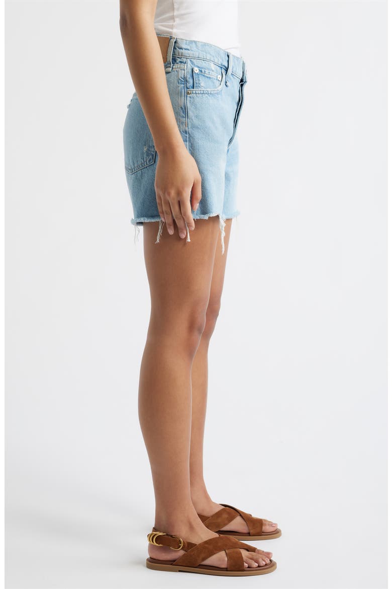 High Waist Cutoff Denim Shorts, Alternate, color, NARROWS