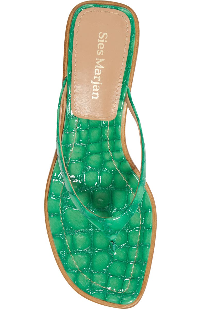 Sies Marjan Alix Crocodile Embossed Sandal, Alternate, color,