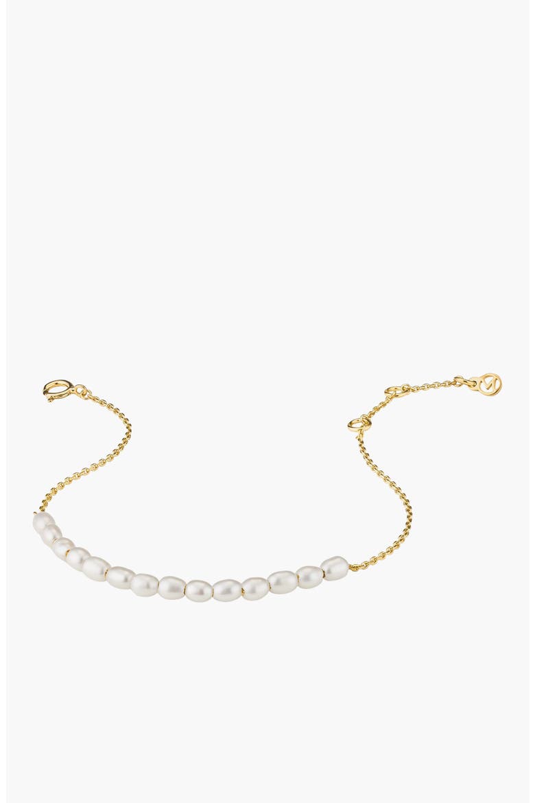 Tiny Pearl Bracelet, Alternate, color, Gold Vermeil / Pearl