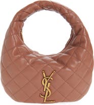 Saint Laurent Baby Icare Quilted Leather Hobo Bag