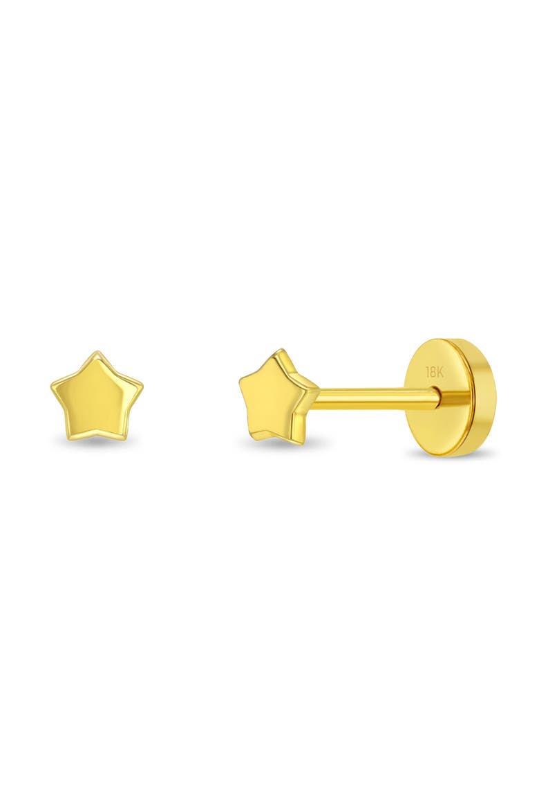 18k Teeny Tiny Star Girl Earrings, Main, color, Gold