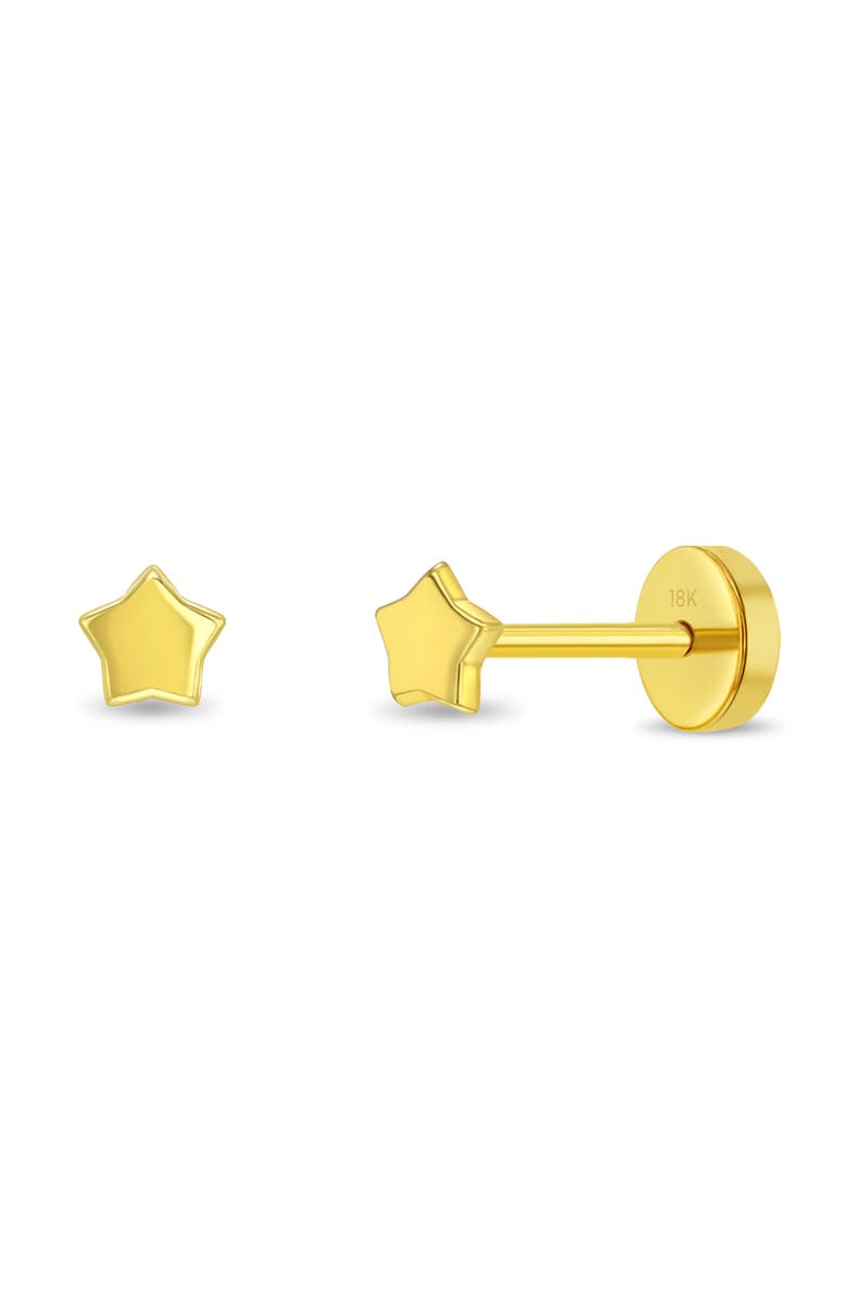 In Season Jewelry 18k Teeny Tiny Star Girl Earrings, Main, color, Gold