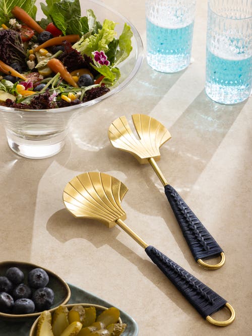 Gauri Kohli Vitali Salad Servers, Set Of 2 In Gold