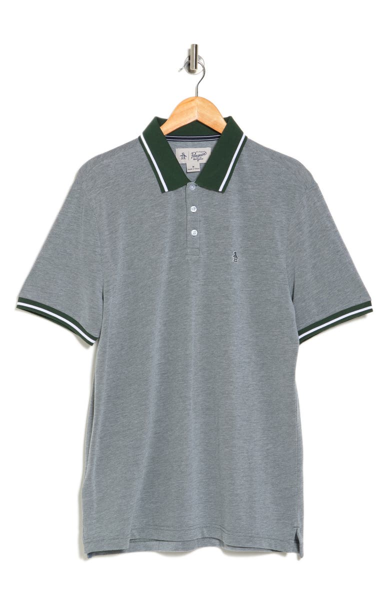 Original Penguin Birdseye Tipped Cotton Piqué Polo, Alternate, color, 