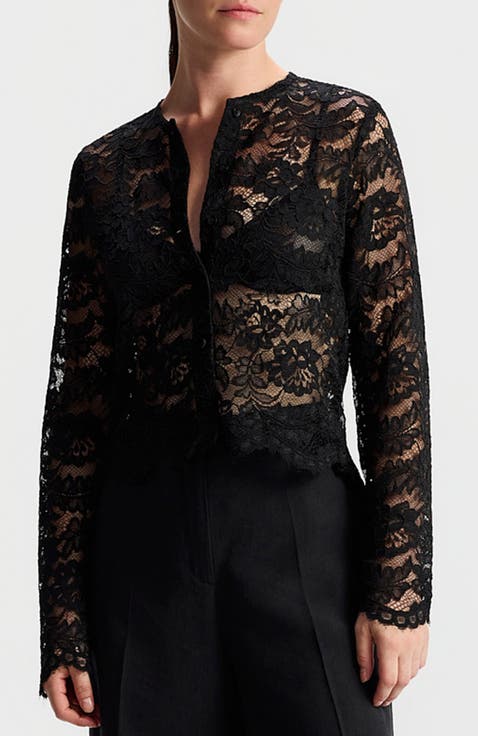 Klil Lace Cropped Cardigan