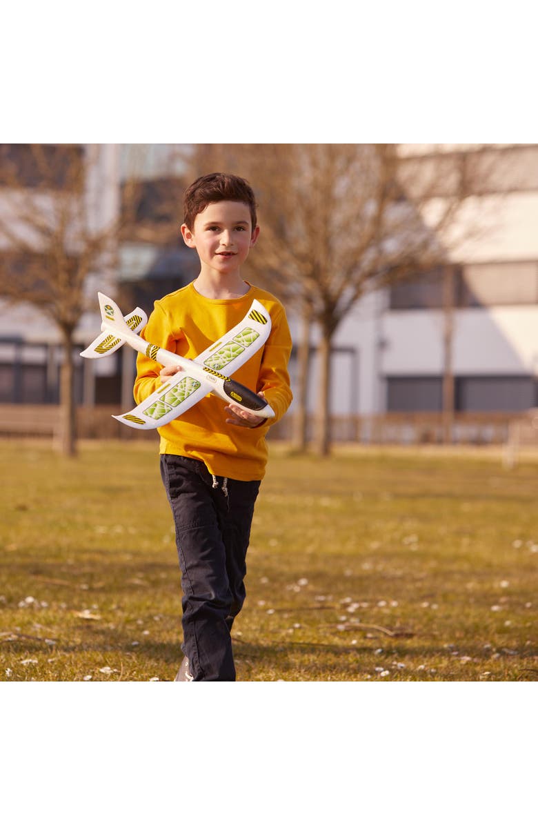 HABA 19" Hand Glider - Terra Kids Outdoor Toy Airplane, Easy-to-Assemble Kids Outdoor Toys & Plane Gliders Made from Robust Styrofoam for Ages 8+, Alternate, color, White