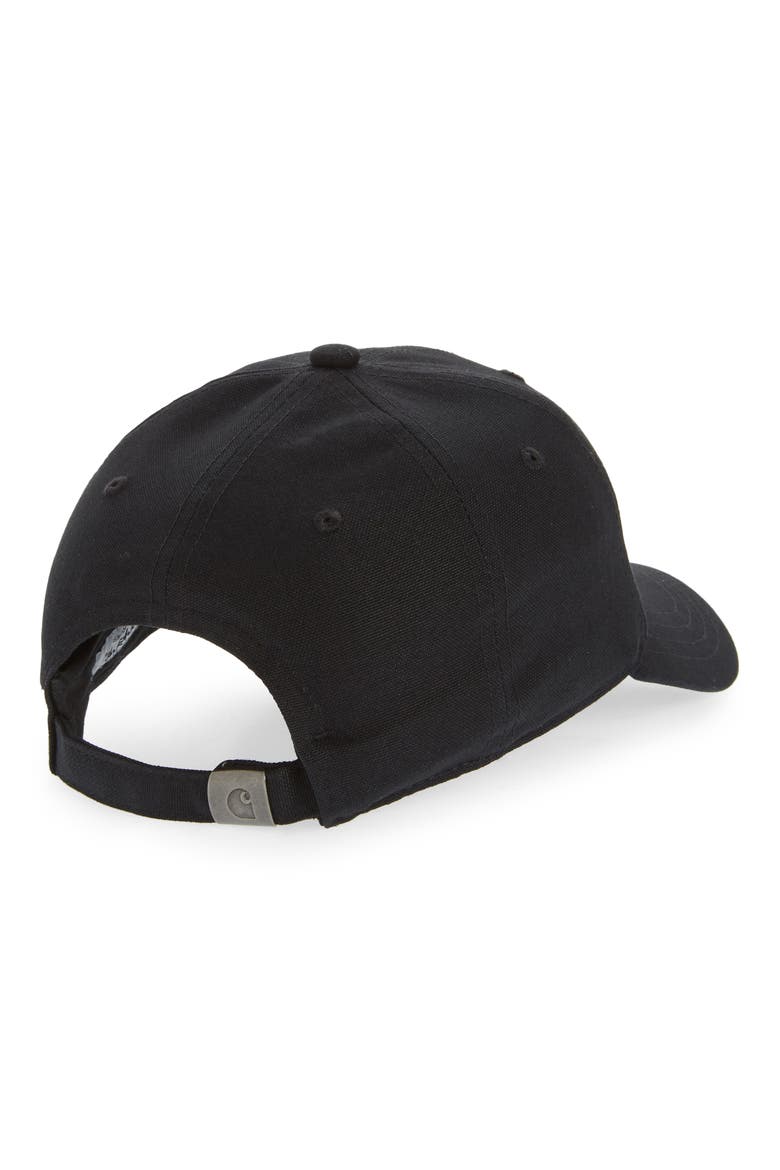 Logo Script Baseball Cap, Alternate, color, BLACK / WHITE
