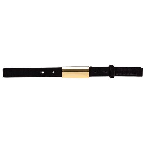 Black Suede Studio City Belt