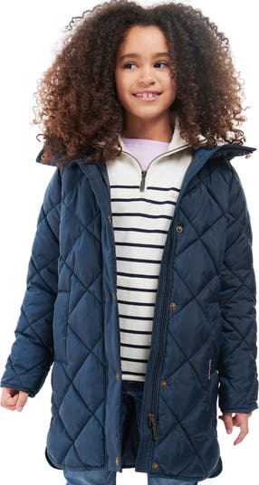 Kids' Sandyford Quilted Jacket with Faux Fur Lined Hood