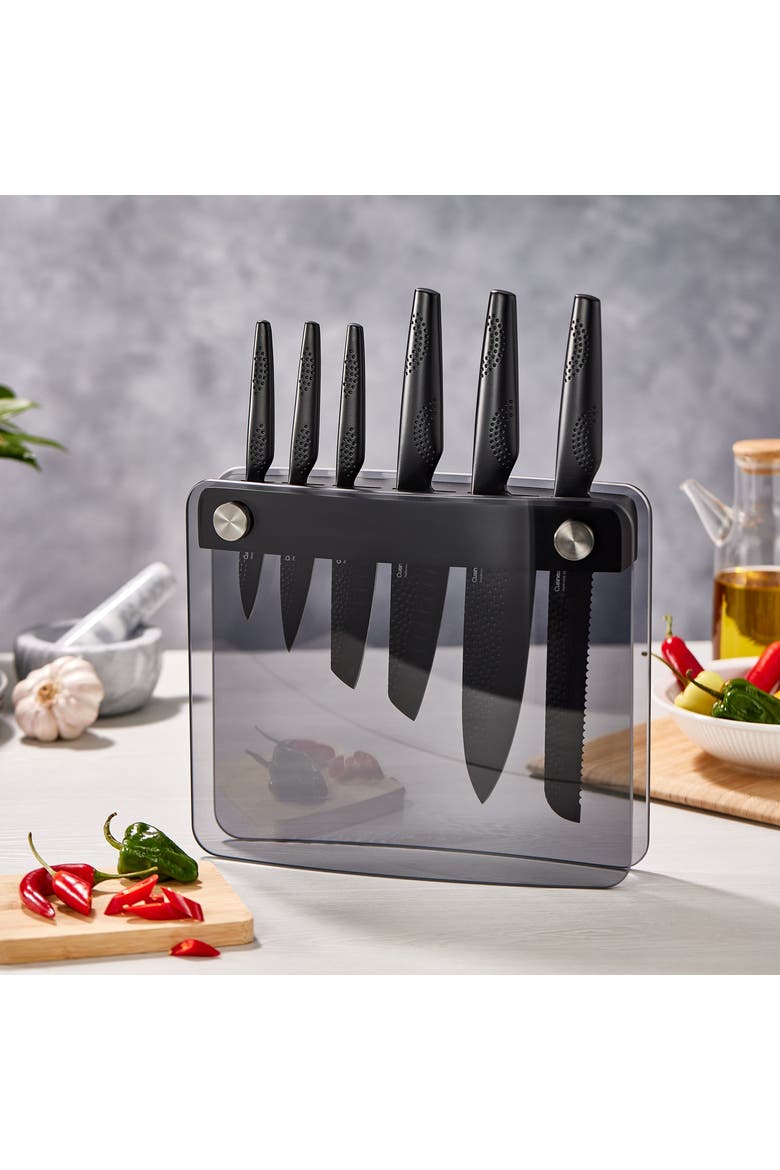 iD3® BLACK SAMURAI 7-Piece Sakai Knife Block, Alternate, color, Black