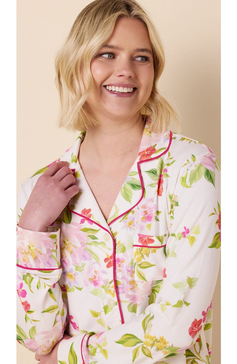 The Cat's Pajamas Pima Knit Long-Sleeved Pajama, Alternate, color, Florentina