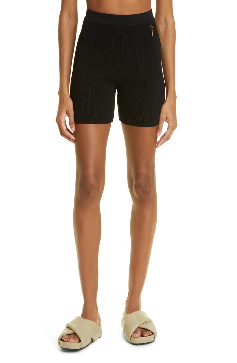 Jacquemus Ribbed Bike Shorts, Main, color, 