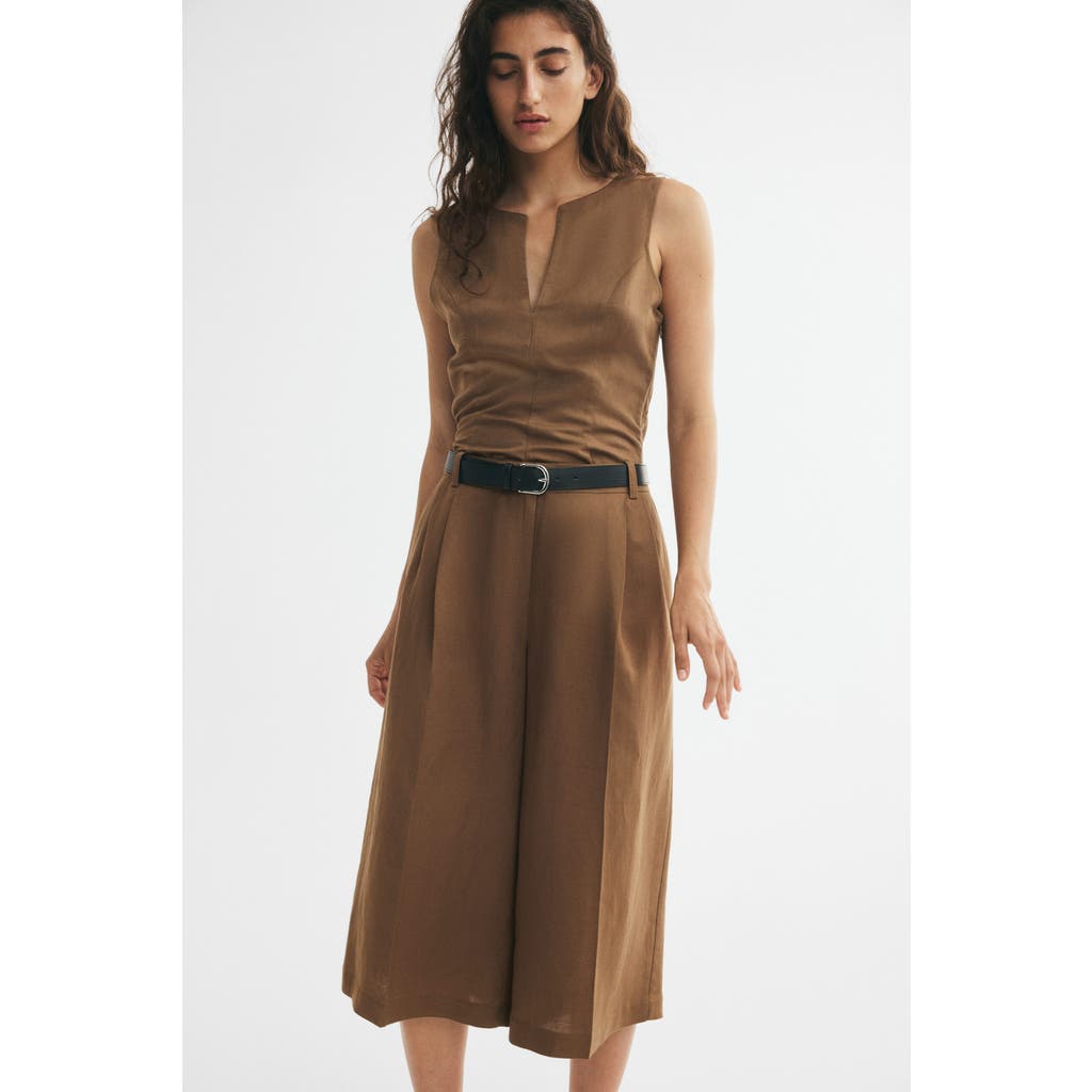 H&m Wide-leg Linen-blend Culottes In Multi
