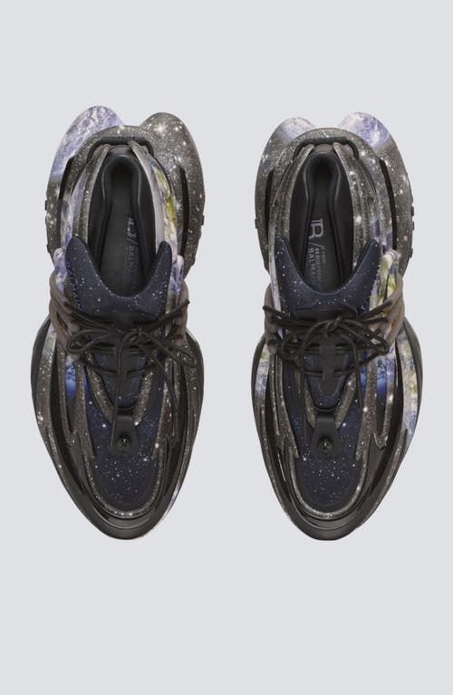 Balmain Unicorn Low Trainers With Earth And Stars Print