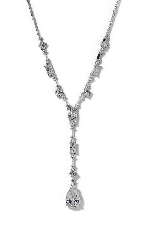 Nadri Everleigh Cubic Zirconia Y-necklace In Metallic