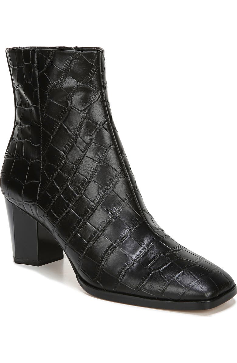 Diane von Furstenberg Thelma Croc Embossed Bootie, Main, color,