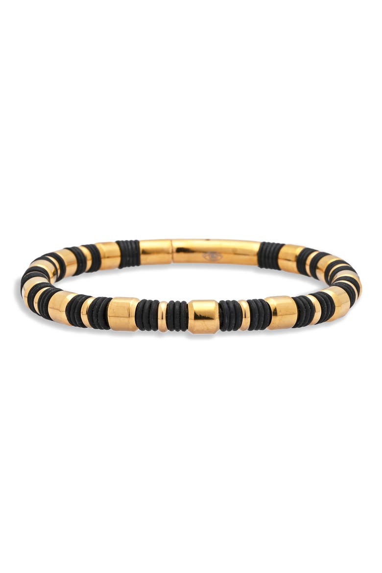 Hudson Beaded Bracelet, Main, color, GOLD/ BLACK