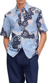 NN07 Freddy Floral Short Sleeve Button-Up Shirt