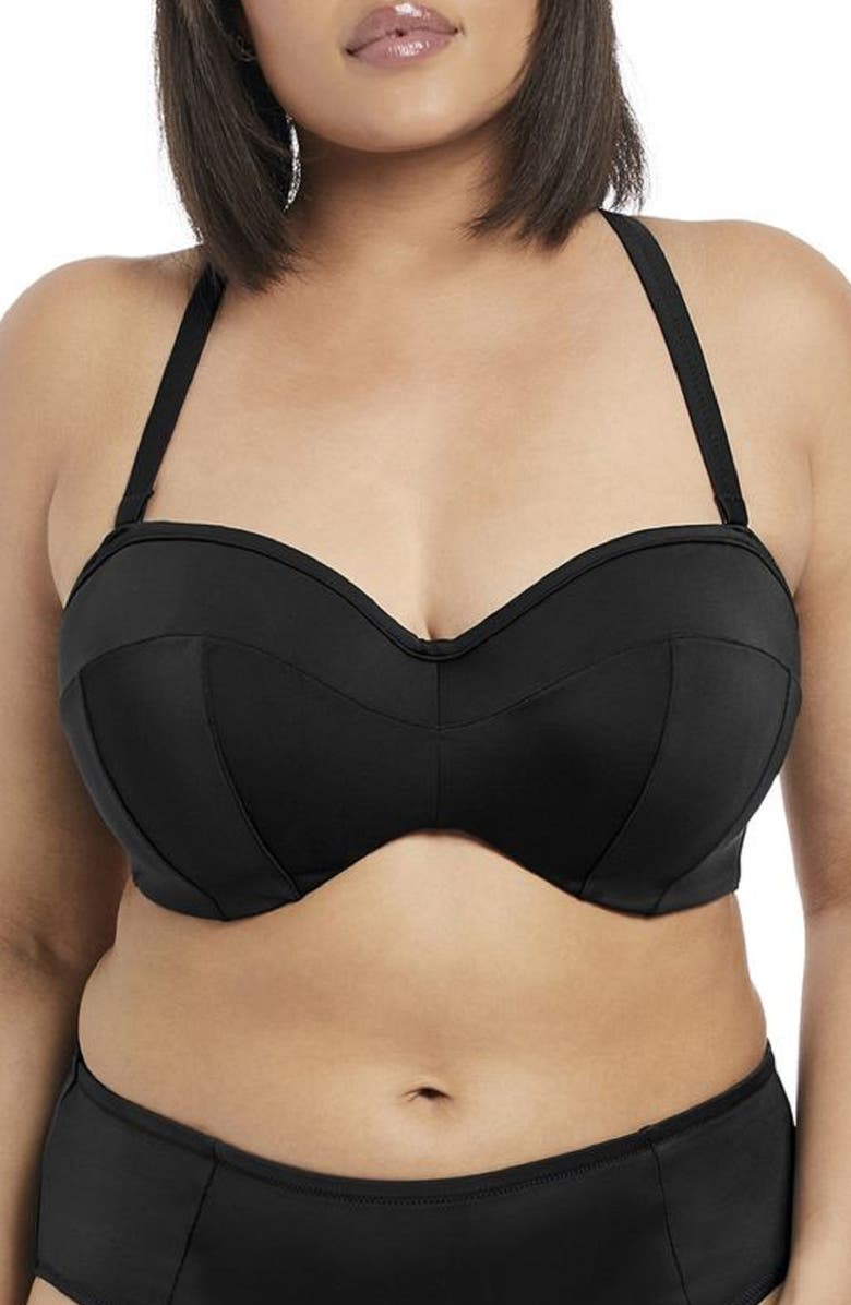 Elomi Essentials Underwire Bandeau Bikini Top, Alternate, color, 