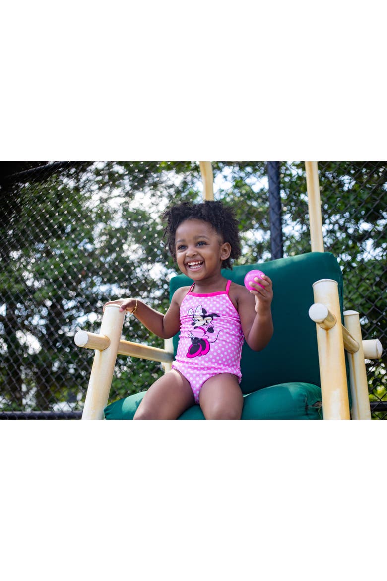 Minnie Mouse One Piece and Rash Guard Swimwear Set, Alternate, color, Minnie Mouse Pink