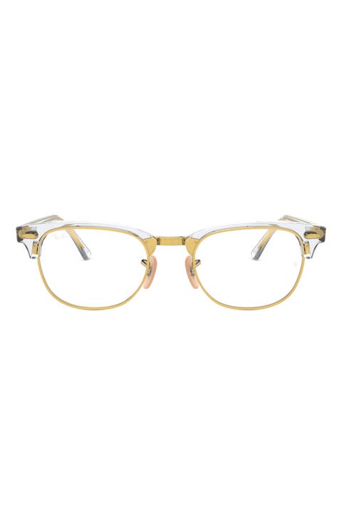 53mm Square Clubmaster Optical Glasses