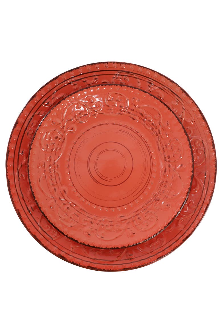 Malibu Jasper 16-Piece Stoneware Dinnerware Set, Alternate, color, Orange