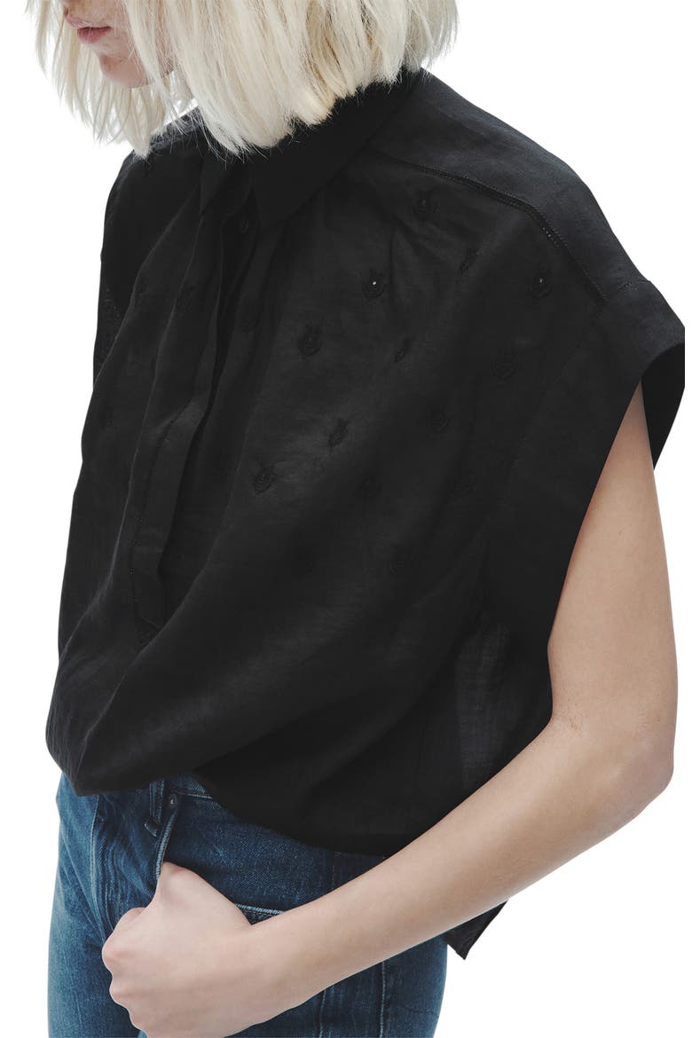 Robin Embroidered Top, Alternate, color, BLACK
