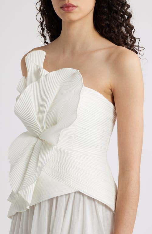 Acler Sageston Strapless Gown In Ivory
