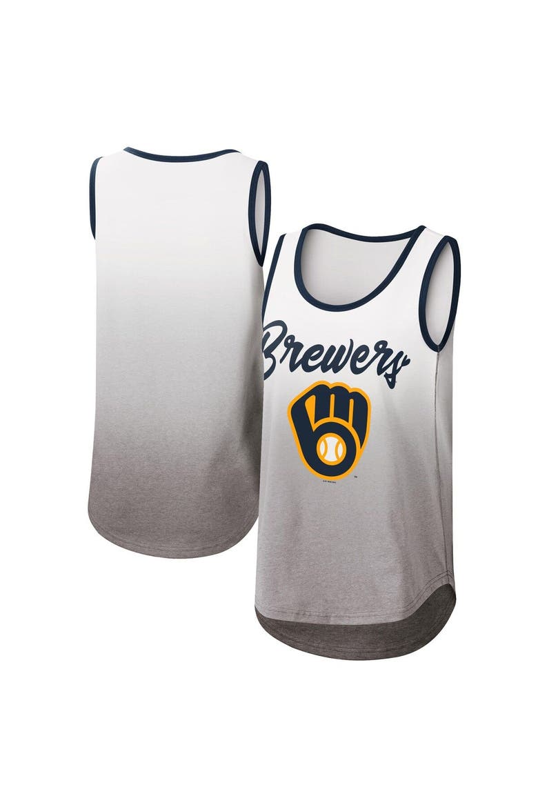 Women's G-III 4Her by Carl Banks White Milwaukee Brewers Logo Opening Day Tank Top, Main, color, White