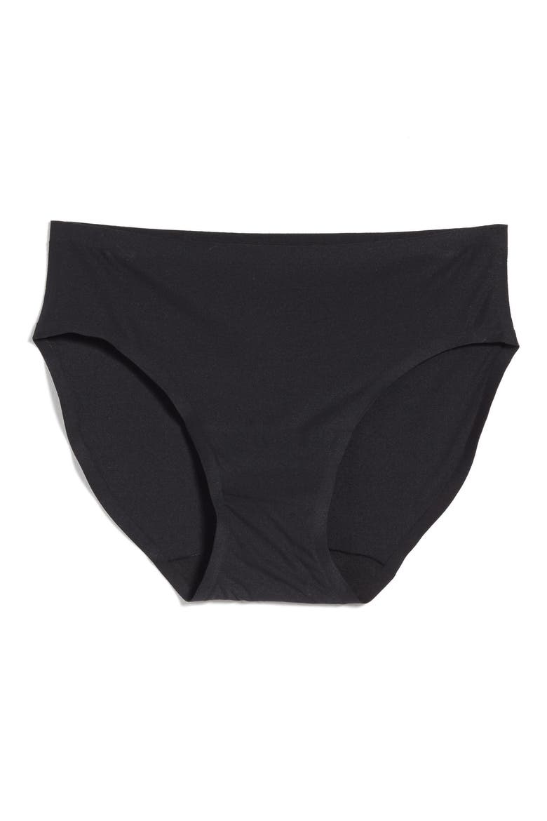 Soft Stretch Seamless Hipster Panties, Alternate, color, BLACK