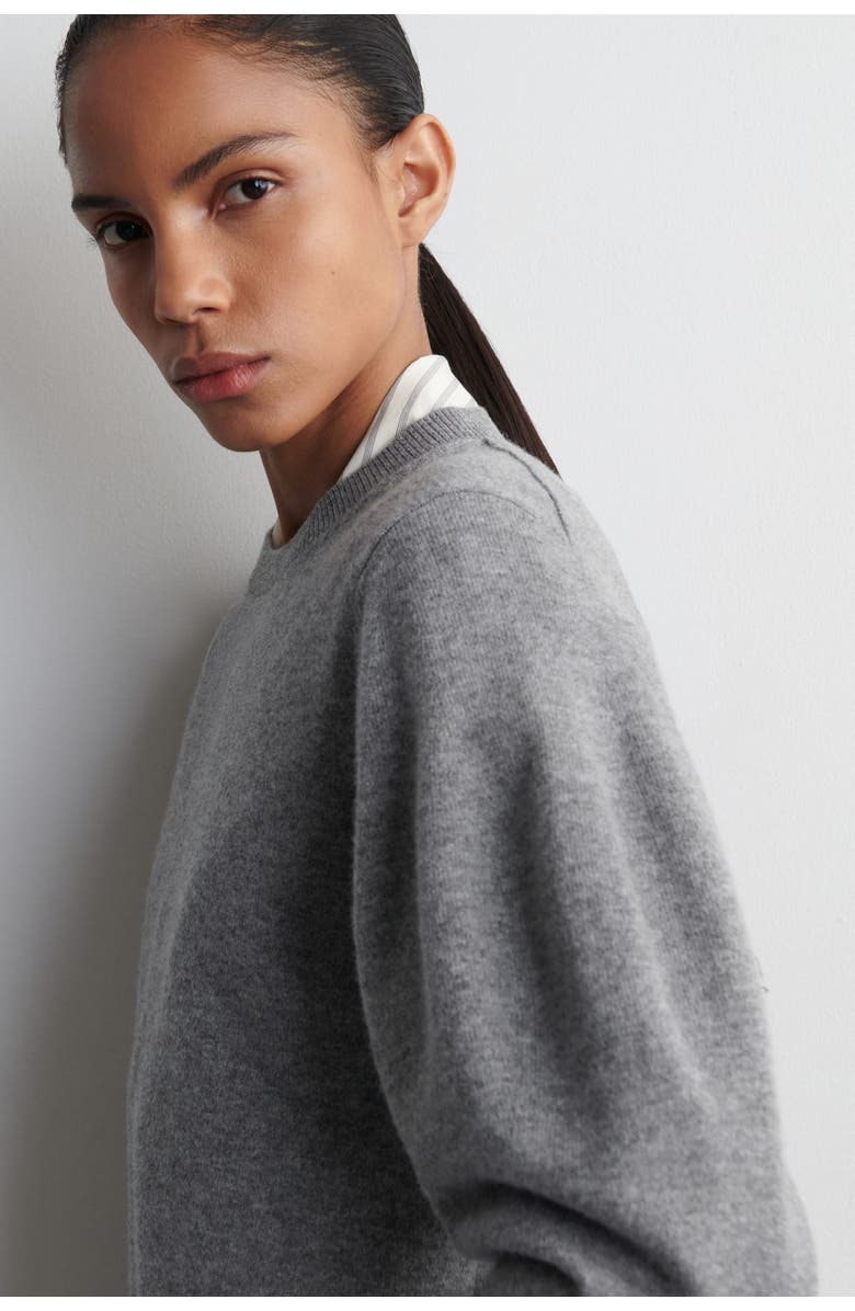 COS Balloon-sleeve Merino Wool Jumper, Alternate, color, Gray