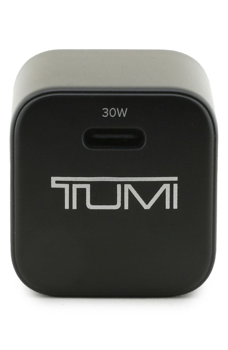 TUMI 30W GaN Smart Power Adapter with Type-C Port & Charge Cord, Alternate, color, Black